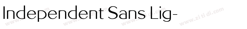 Independent Sans Lig字体转换